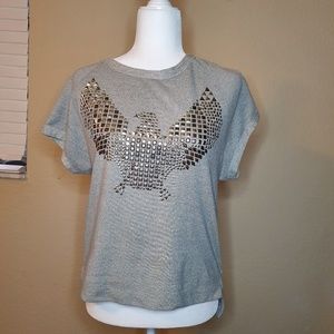 FOREVER 21 Eagle Silver Stud Top